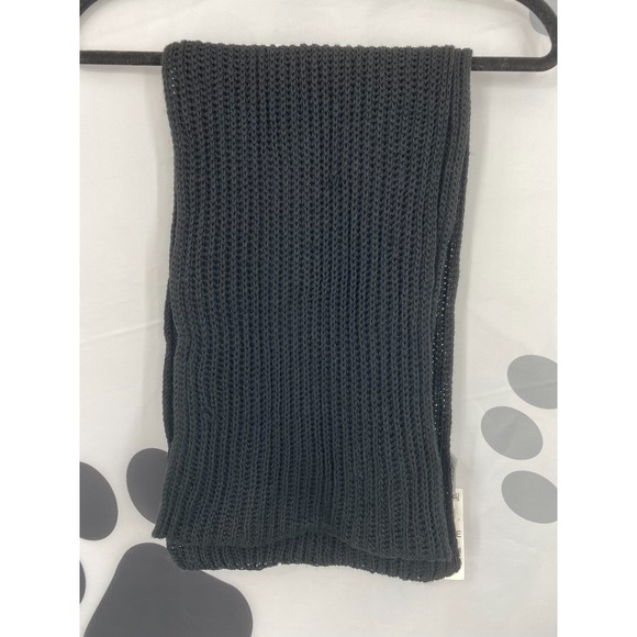 Style & Co NWT Solid Ribbed Muffler Extra Long Recycled Wrap Scarf Black OS New - Picture 4 of 10